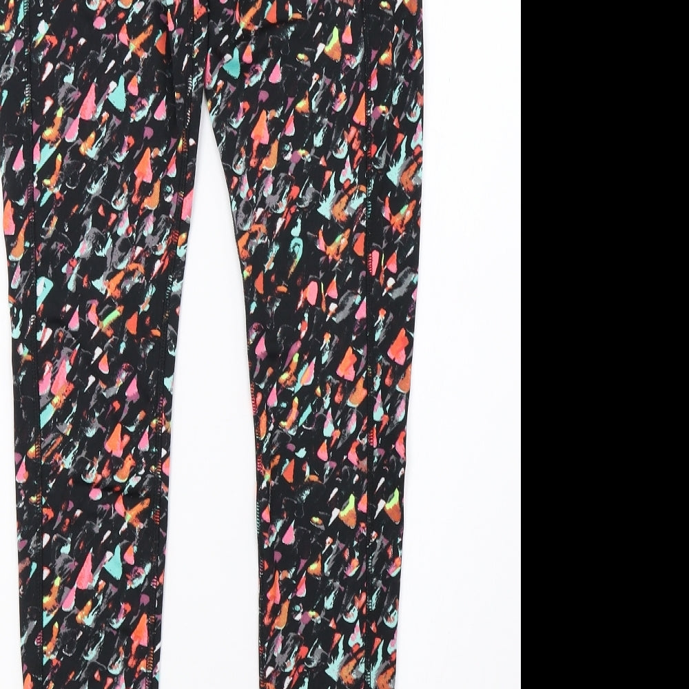 saisnburys Womens Black Polka Dot  Pedal Pusher Leggings Size 10 L28 in