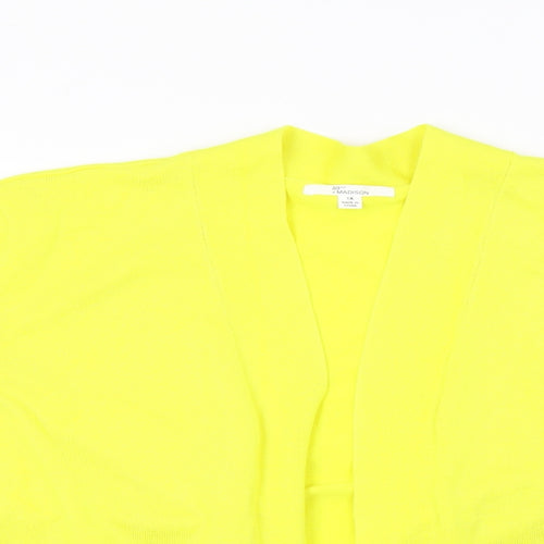 89th & Madison Womens Yellow  Knit Cardigan Jumper Size 14