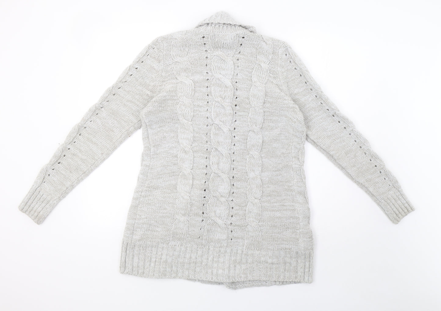 newlook Womens Grey  Knit Cardigan Jumper Size 12