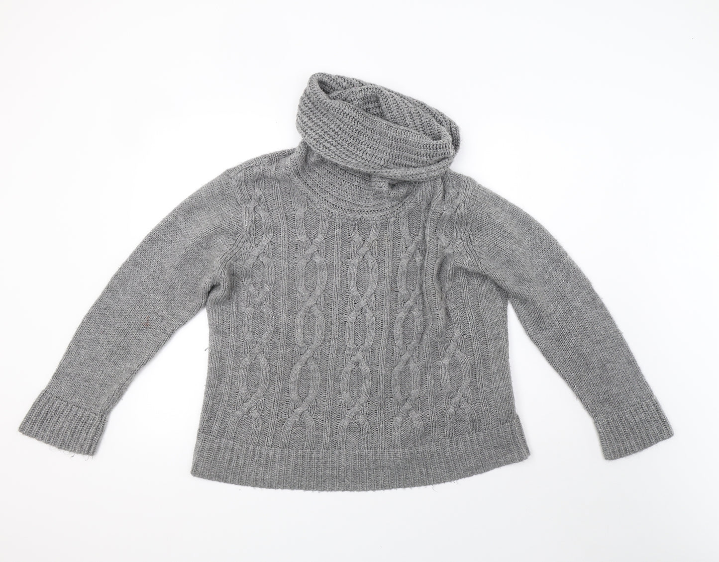 M&Co Womens Grey  Knit Pullover Sweatshirt Size 2XL