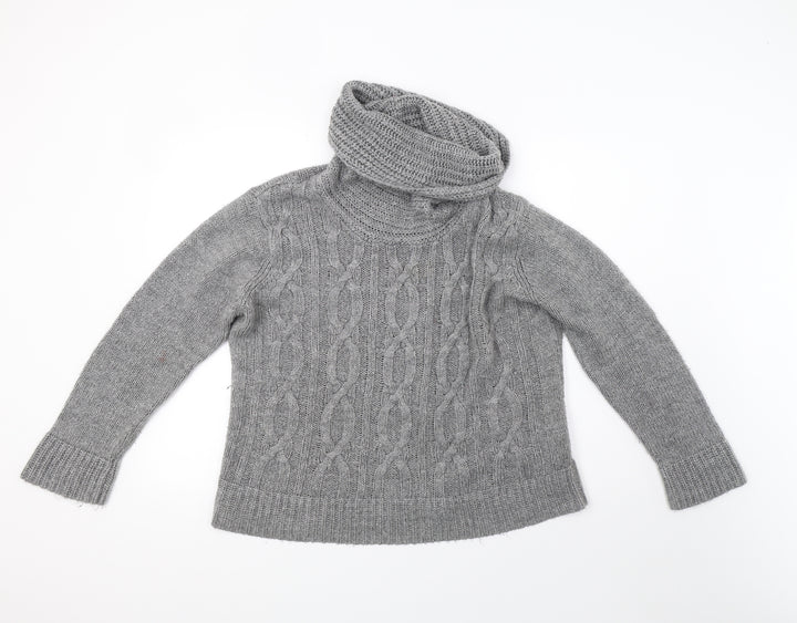 M&Co Womens Grey  Knit Pullover Sweatshirt Size 2XL