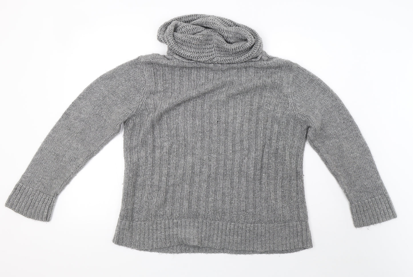 M&Co Womens Grey  Knit Pullover Sweatshirt Size 2XL