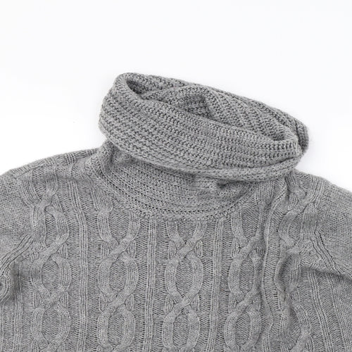 M&Co Womens Grey  Knit Pullover Sweatshirt Size 2XL