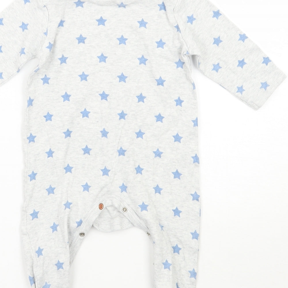 Mothercare Baby Grey Geometric  Babygrow One-Piece Size 9-12 Months