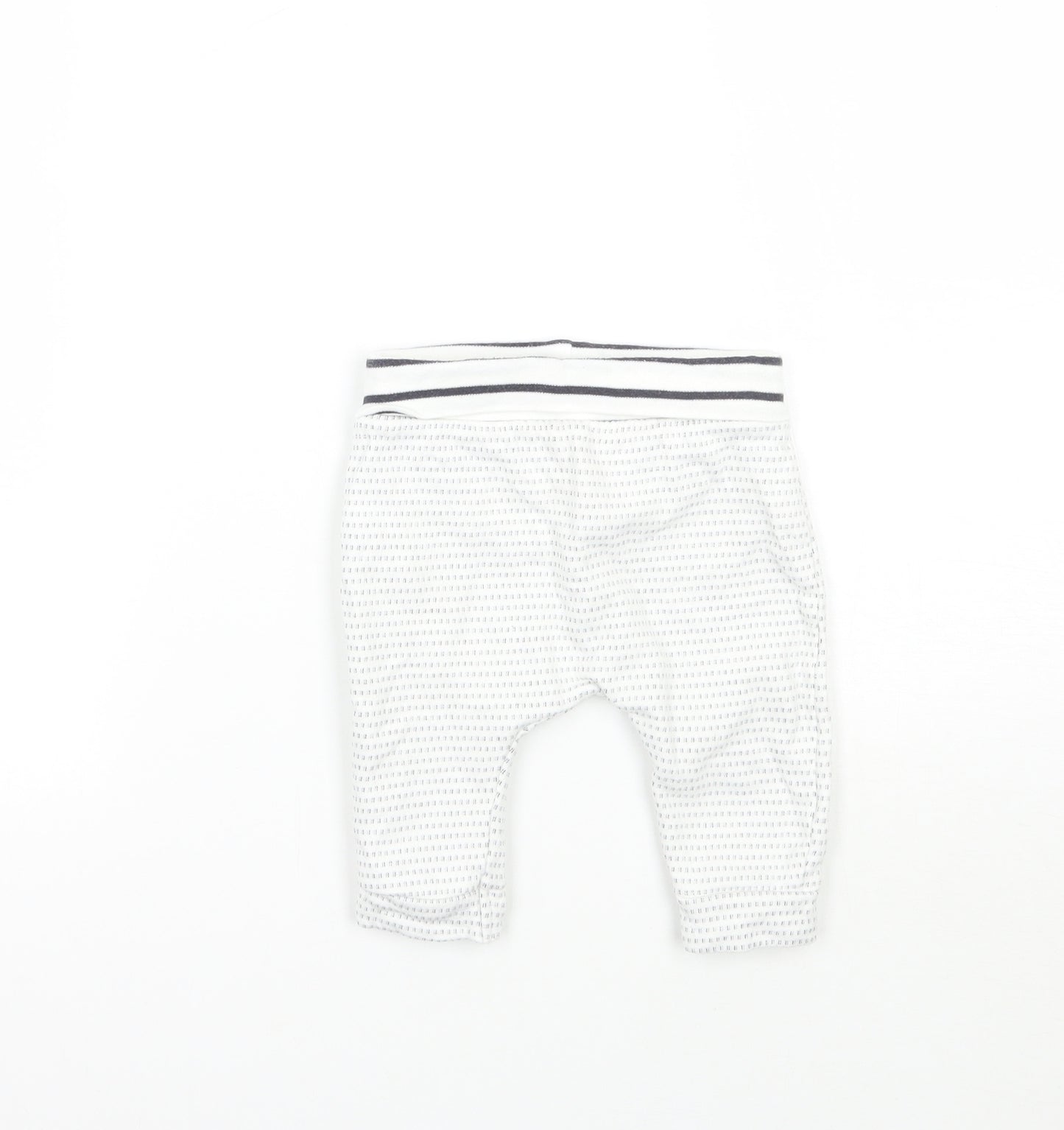 Mammas & Pappas Baby White Geometric  Sweatpants Trousers Size 3-6 Months