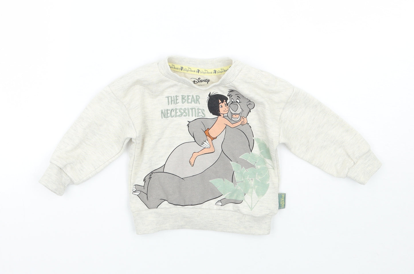 Primark Baby Beige Floral  Pullover Jumper Size 6-9 Months  - Jungle book
