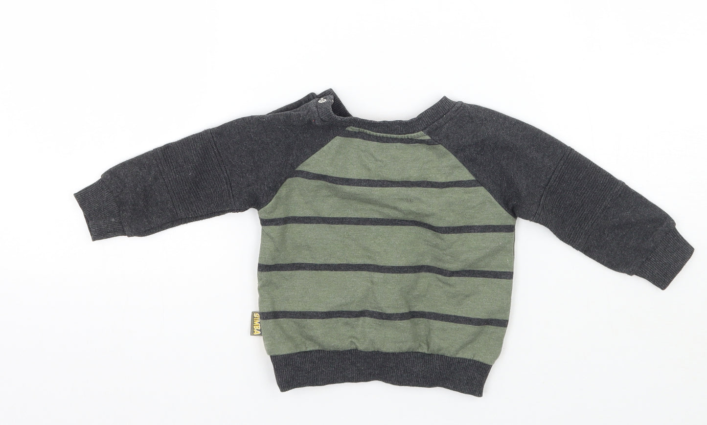Primark Baby Green Striped  Pullover Jumper Size 3-6 Months  - The lion king