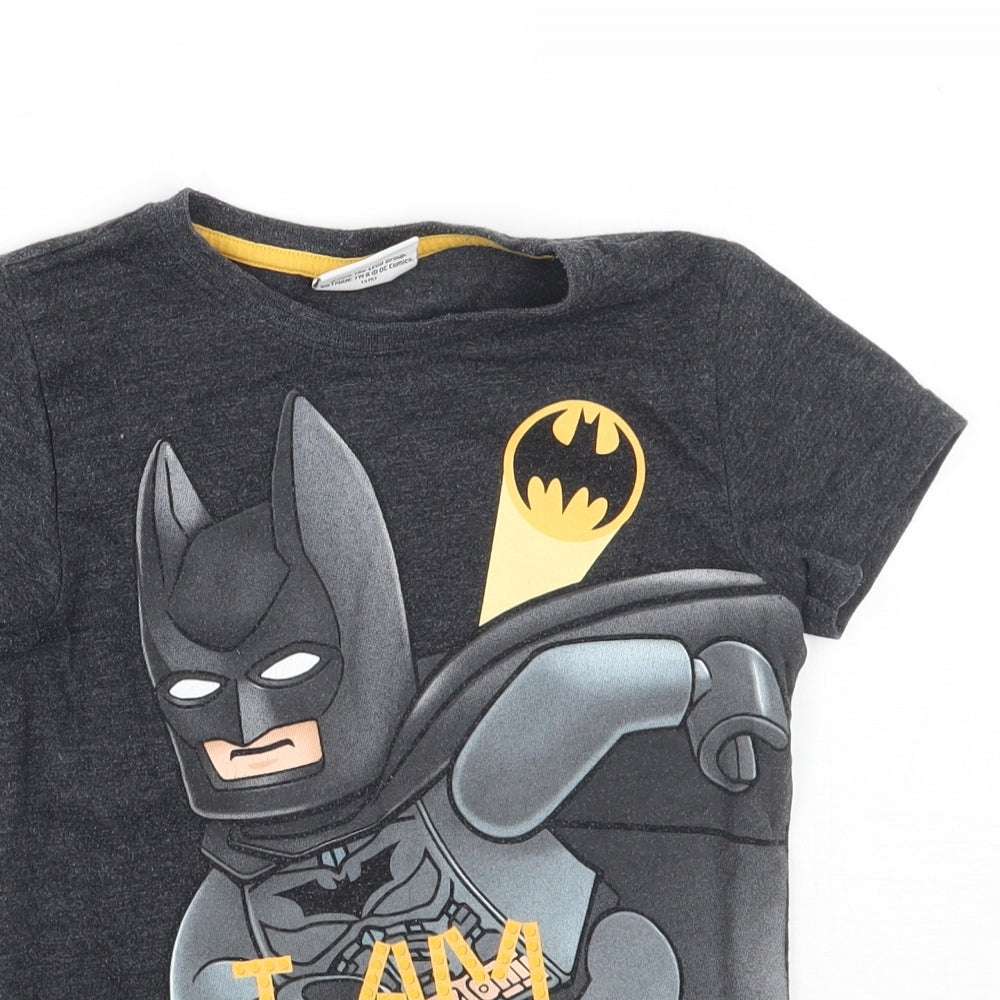 NEXT Boys Black   Basic T-Shirt Size 4 Years  - Bat man lego