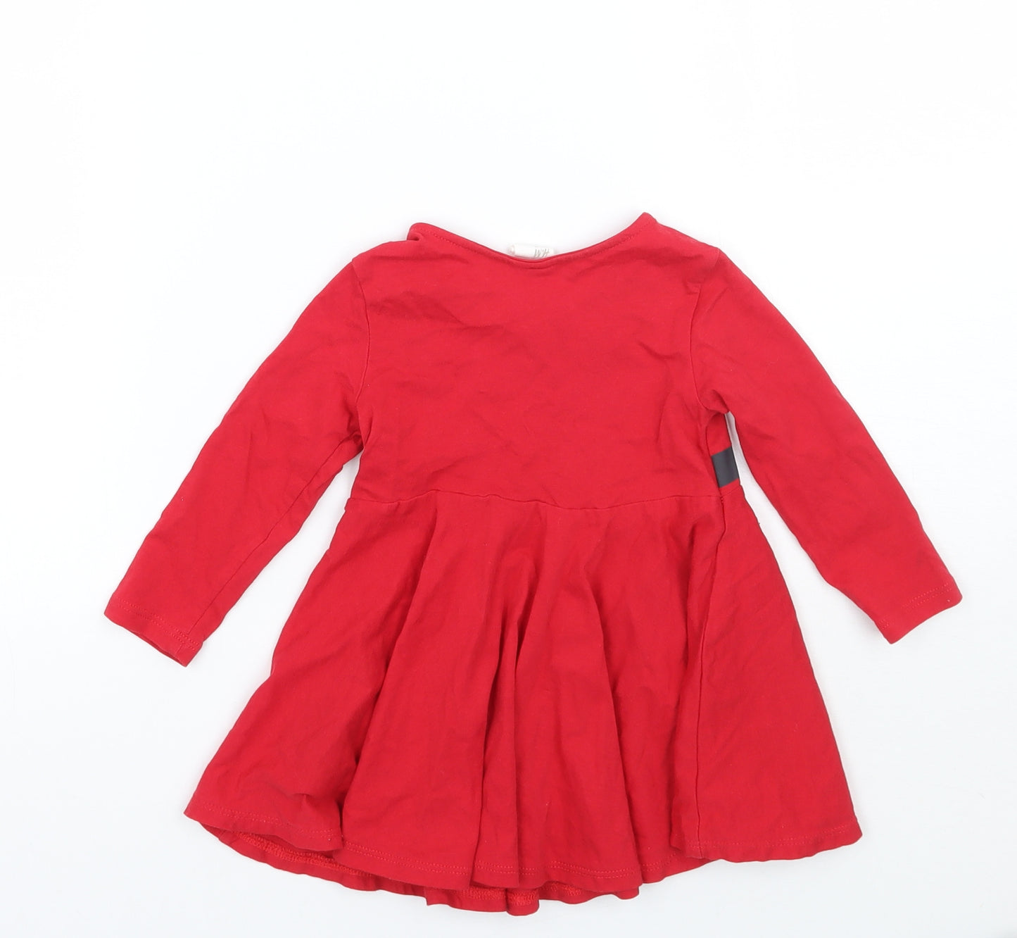 H&M Girls Red Geometric  A-Line  Size 6-9 Months  - Christmas