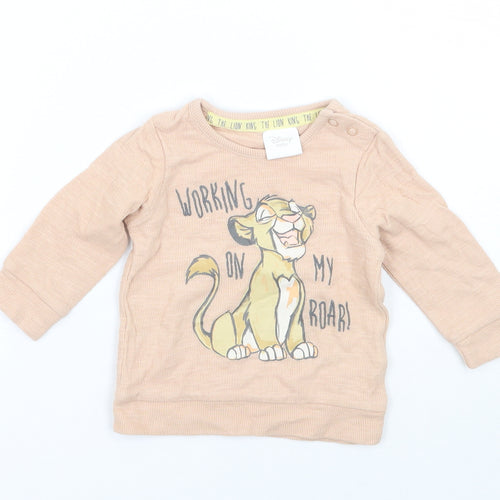 The lion king Baby Beige   Pullover Jumper Size 0-3 Months