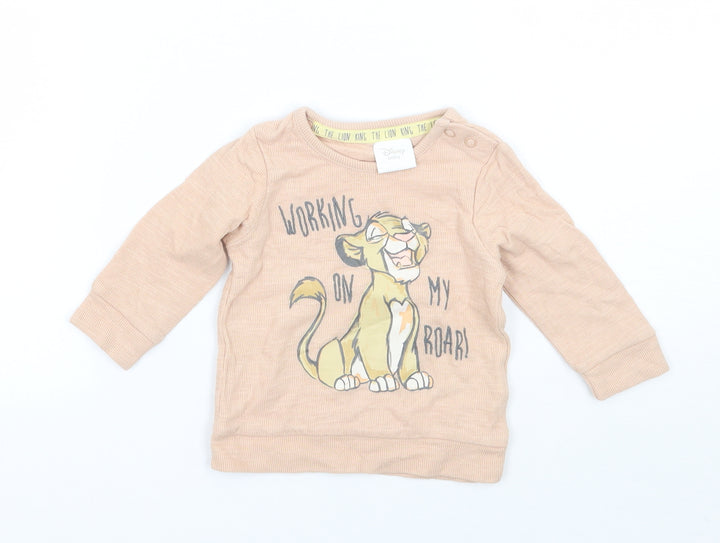 The lion king Baby Beige   Pullover Jumper Size 0-3 Months