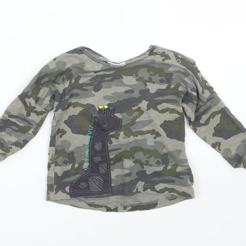 NEXT Baby Green Camouflage  Basic T-Shirt Size 6-9 Months