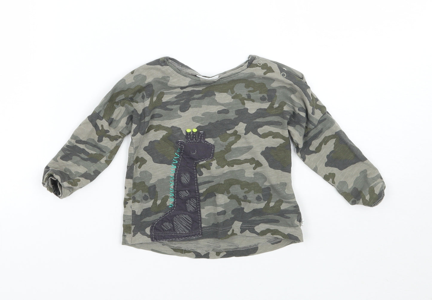 NEXT Baby Green Camouflage  Basic T-Shirt Size 6-9 Months