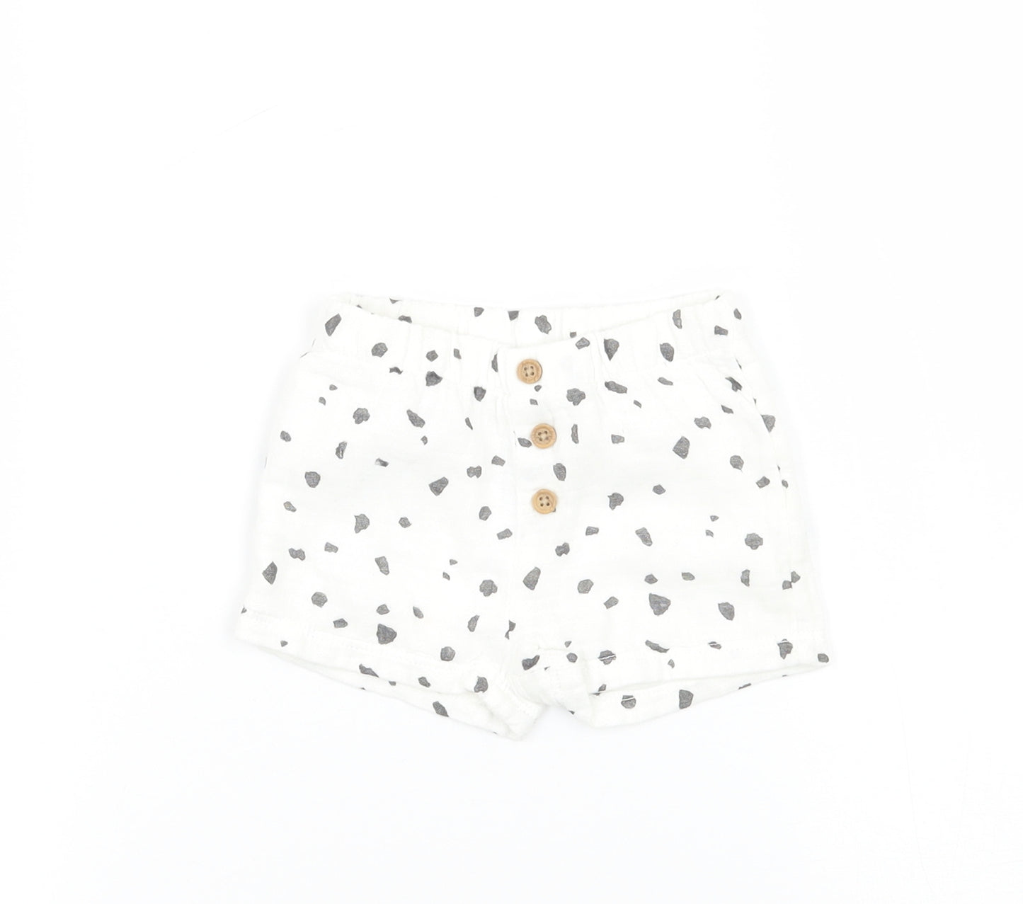 Marks and Spencer Baby White Geometric  Cropped Trousers Size Newborn