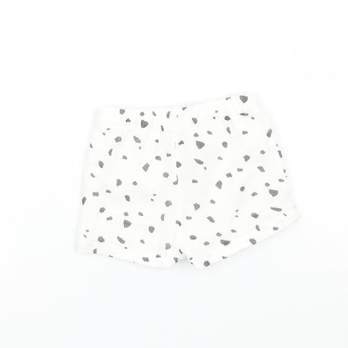 Marks and Spencer Baby White Geometric  Cropped Trousers Size Newborn