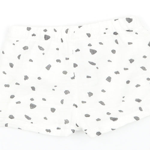 Marks and Spencer Baby White Geometric  Cropped Trousers Size Newborn