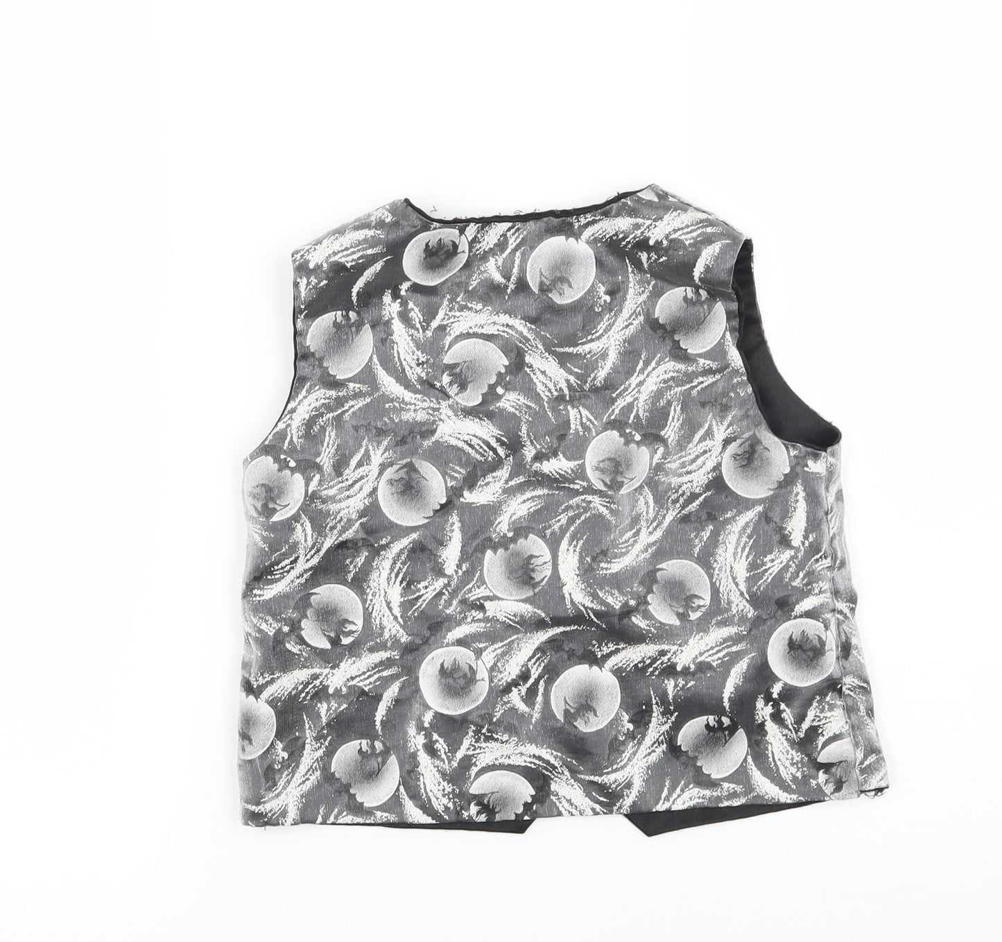 Preworn Boys Silver Geometric  Jacket Waistcoat