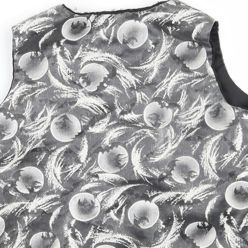 Preworn Boys Silver Geometric  Jacket Waistcoat