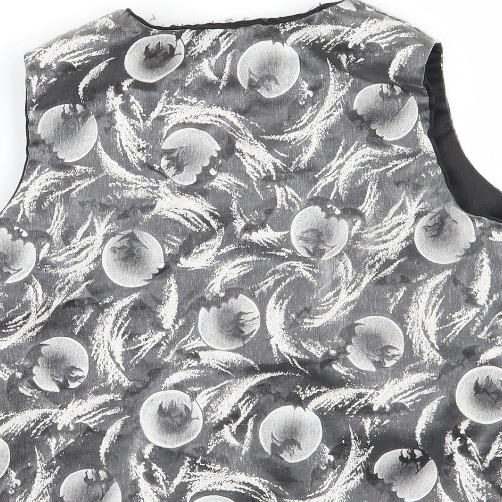 Preworn Boys Silver Geometric  Jacket Waistcoat