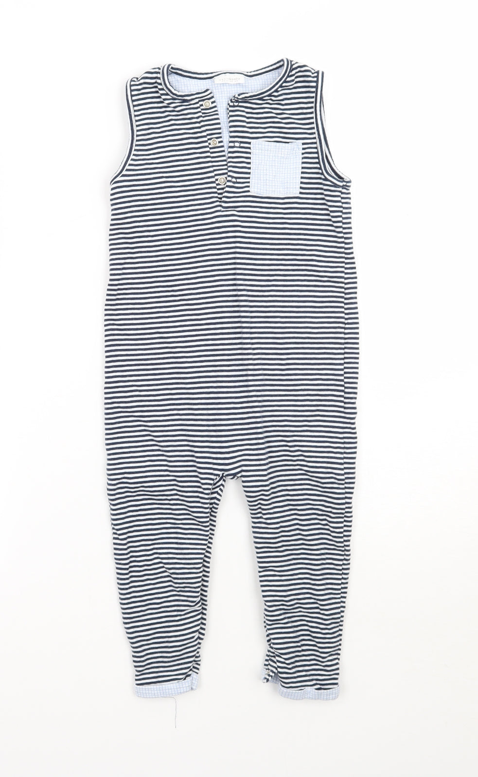 NEXT Baby Blue Striped  Babygrow One-Piece Size 12-18 Months