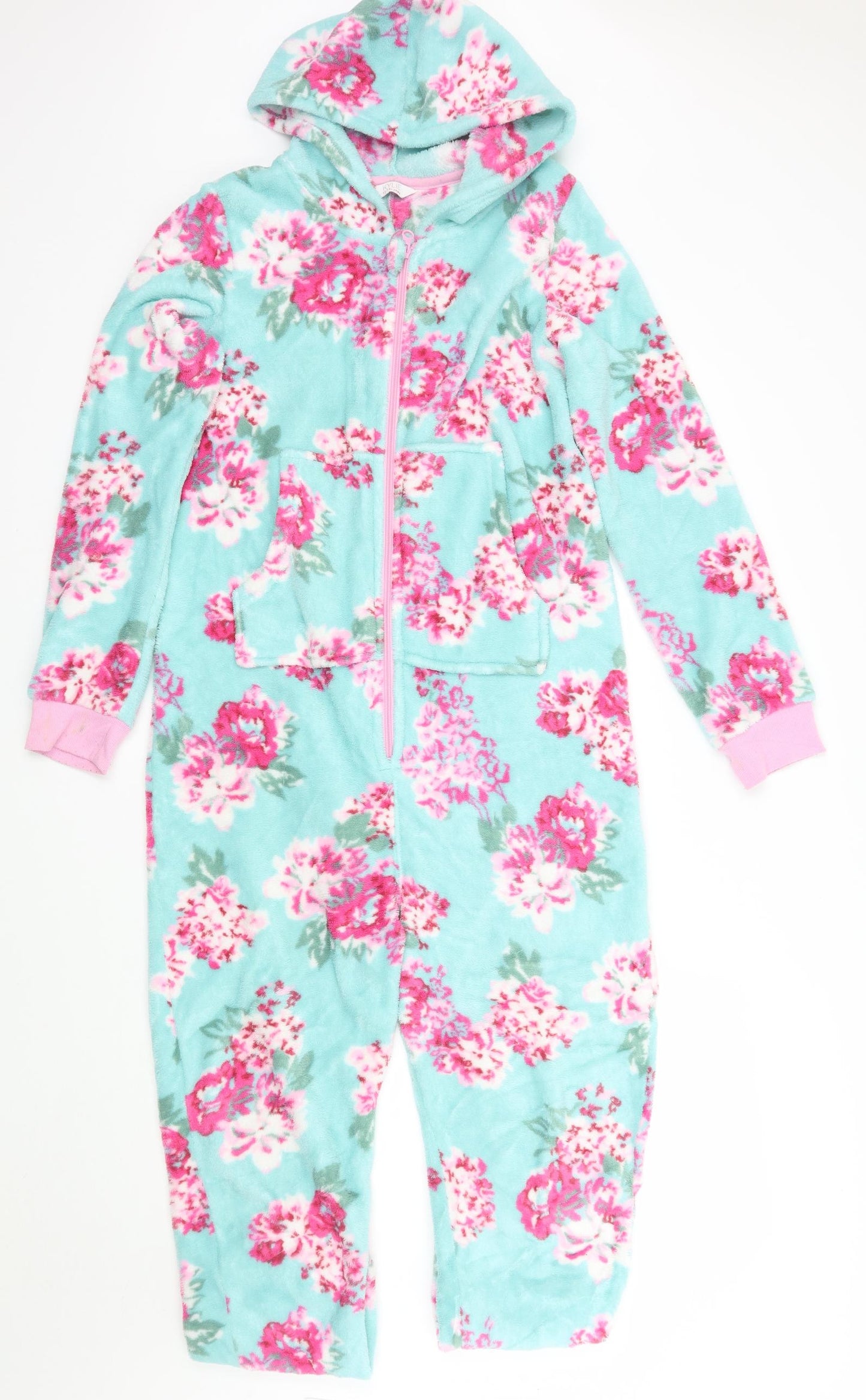 Kylie Girls Blue Floral  Top One Piece Size 13 Years