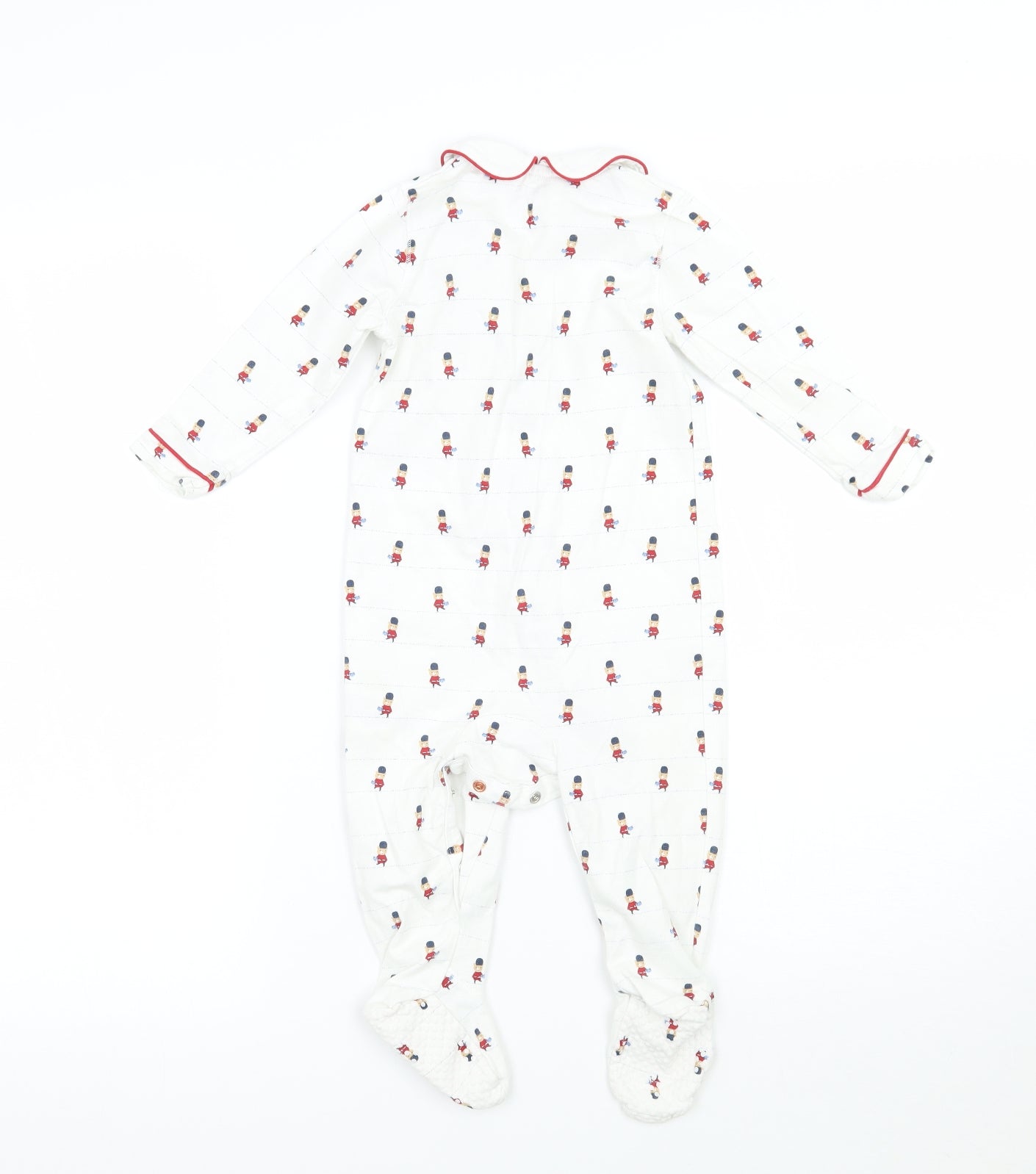 Mothercare Baby White Geometric  Babygrow One-Piece Size 9-12 Months
