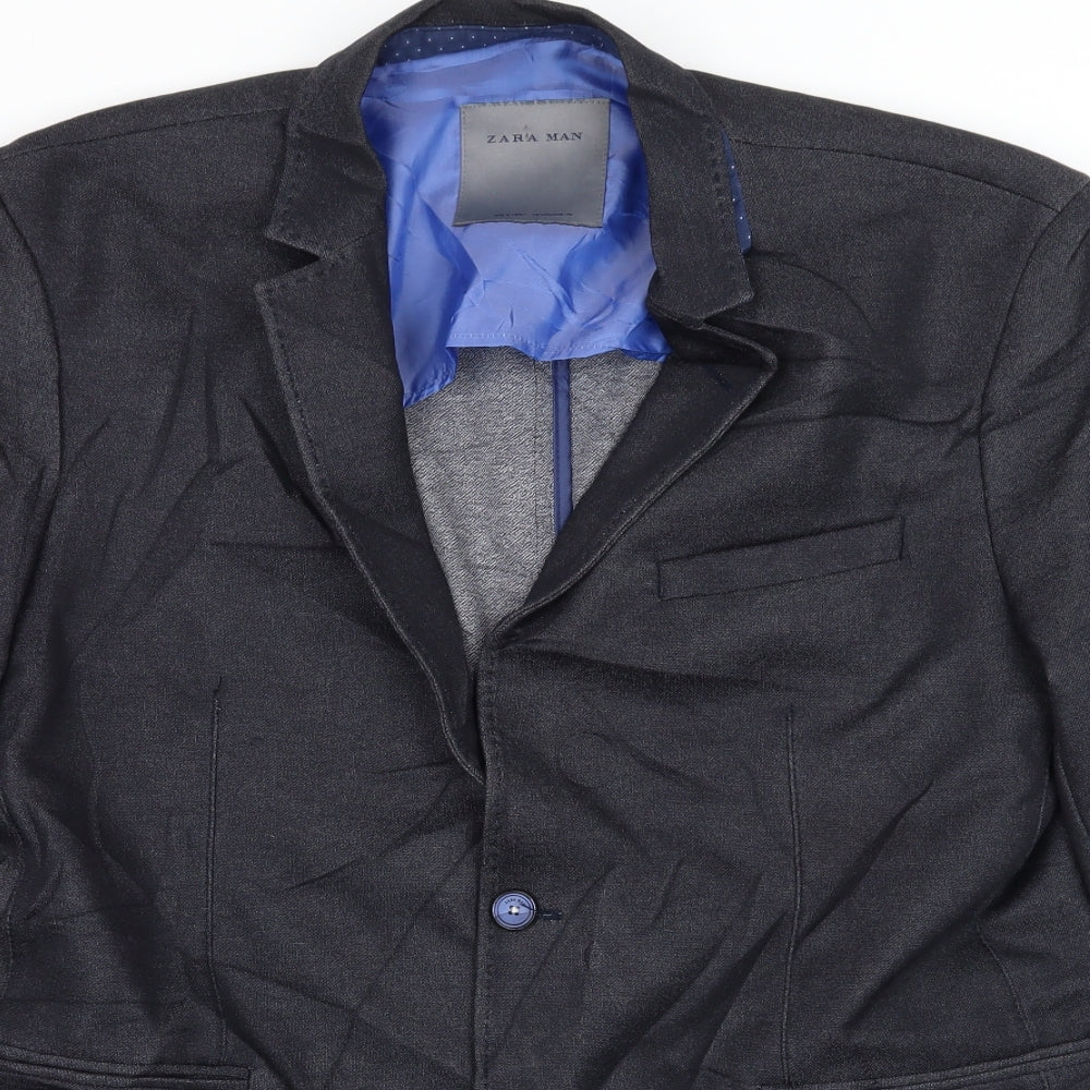 Zara Mens Black   Jacket Blazer Size 44