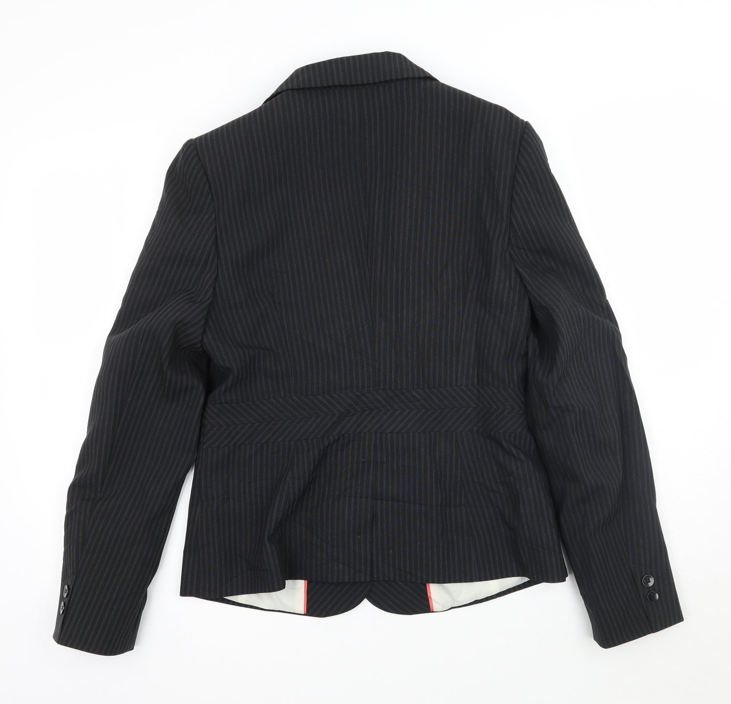 Newlook Womens Black Striped  Jacket Blazer Size 12