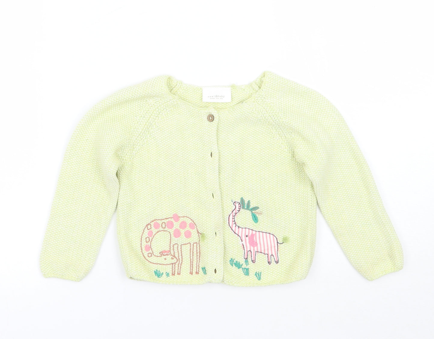 NEXT Girls Green   Cardigan Jumper Size 9-12 Months