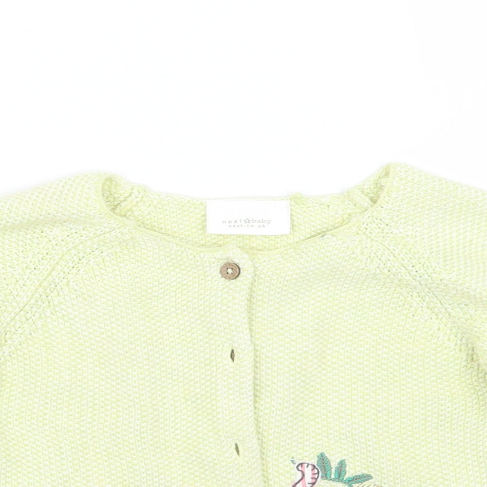 NEXT Girls Green   Cardigan Jumper Size 9-12 Months