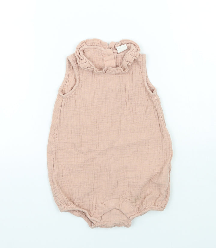 H&M Girls Pink   Babygrow One-Piece Size 6-9 Months