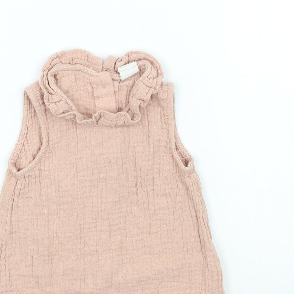 H&M Girls Pink   Babygrow One-Piece Size 6-9 Months