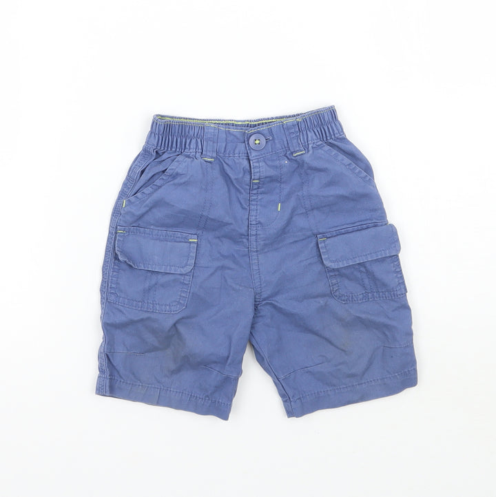 F&F Boys Blue   Cargo Trousers Size 9-12 Months