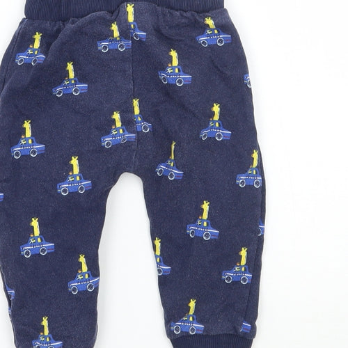 Bluezoo Baby Blue Geometric  Sweatpants Trousers Size 6-9 Months