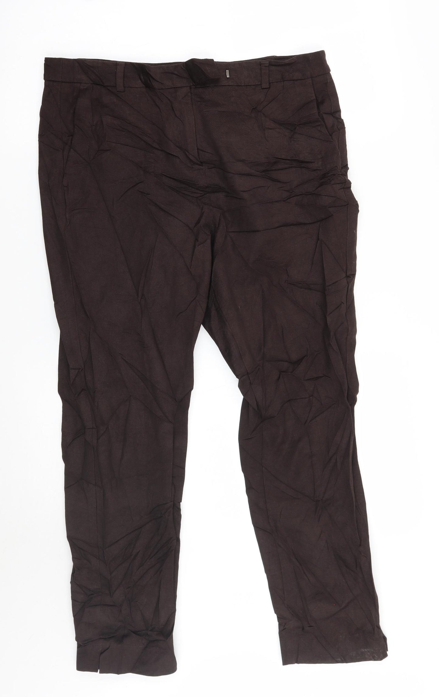 Marks and Spencer Womens Brown   Trousers  Size 14 L20.5 in