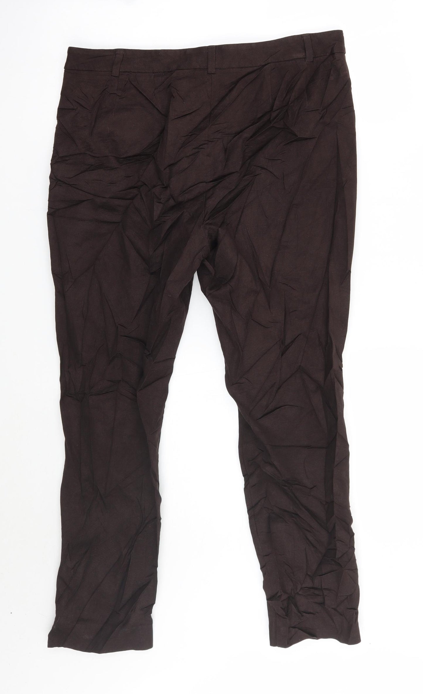 Marks and Spencer Womens Brown   Trousers  Size 14 L20.5 in