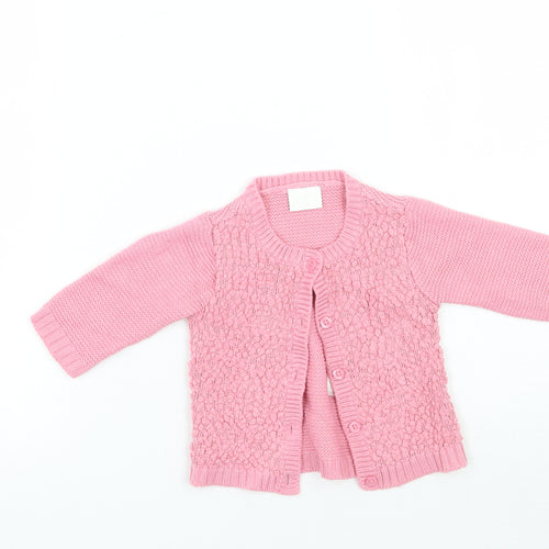 F&F Girls Pink   Cardigan Jumper   - newborn
