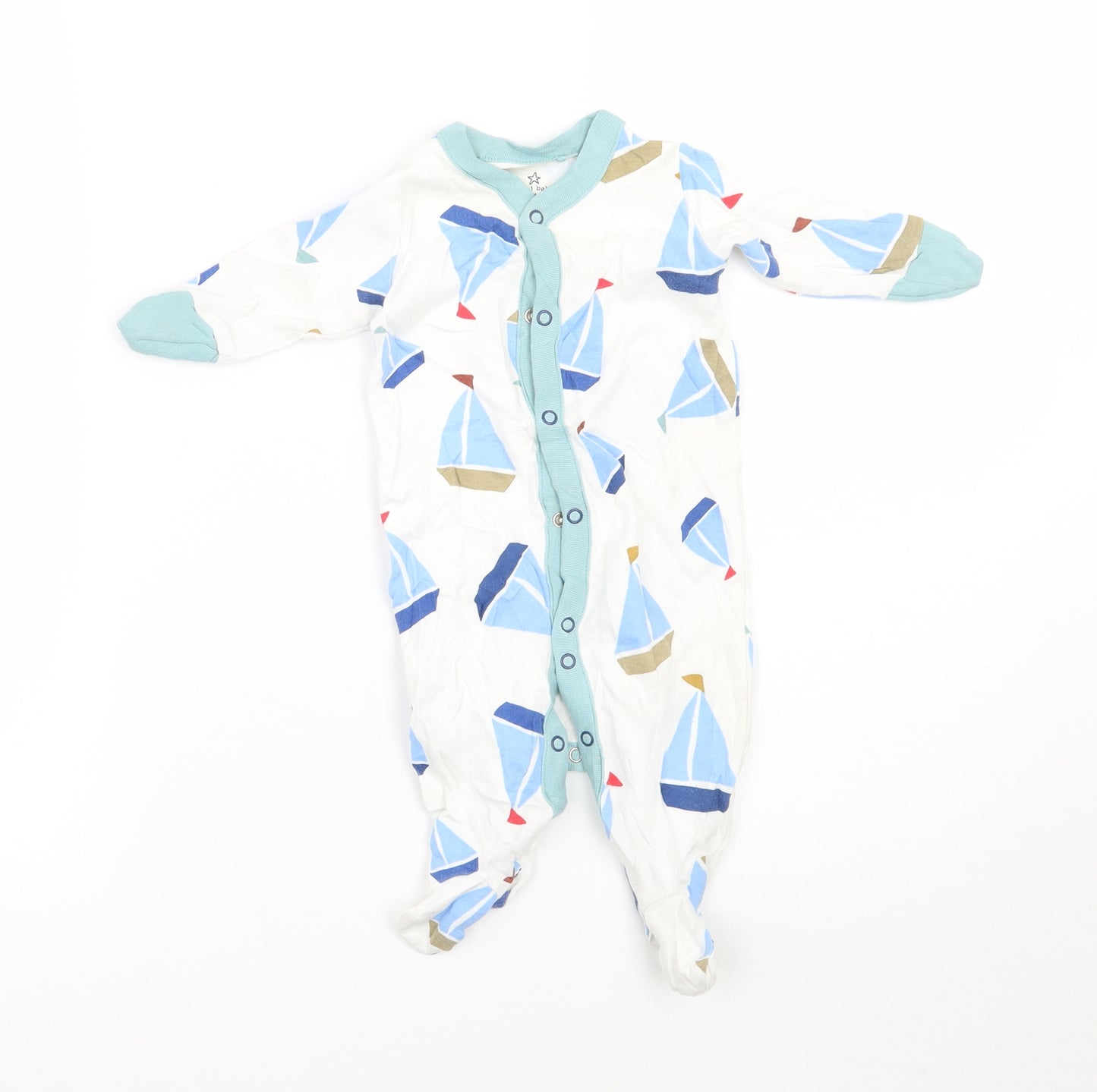 NEXT Baby White Geometric  Babygrow One-Piece Size 0-3 Months