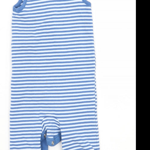 Marks and Spencer Baby Blue Striped  Babygrow One-Piece Size 6-9 Months