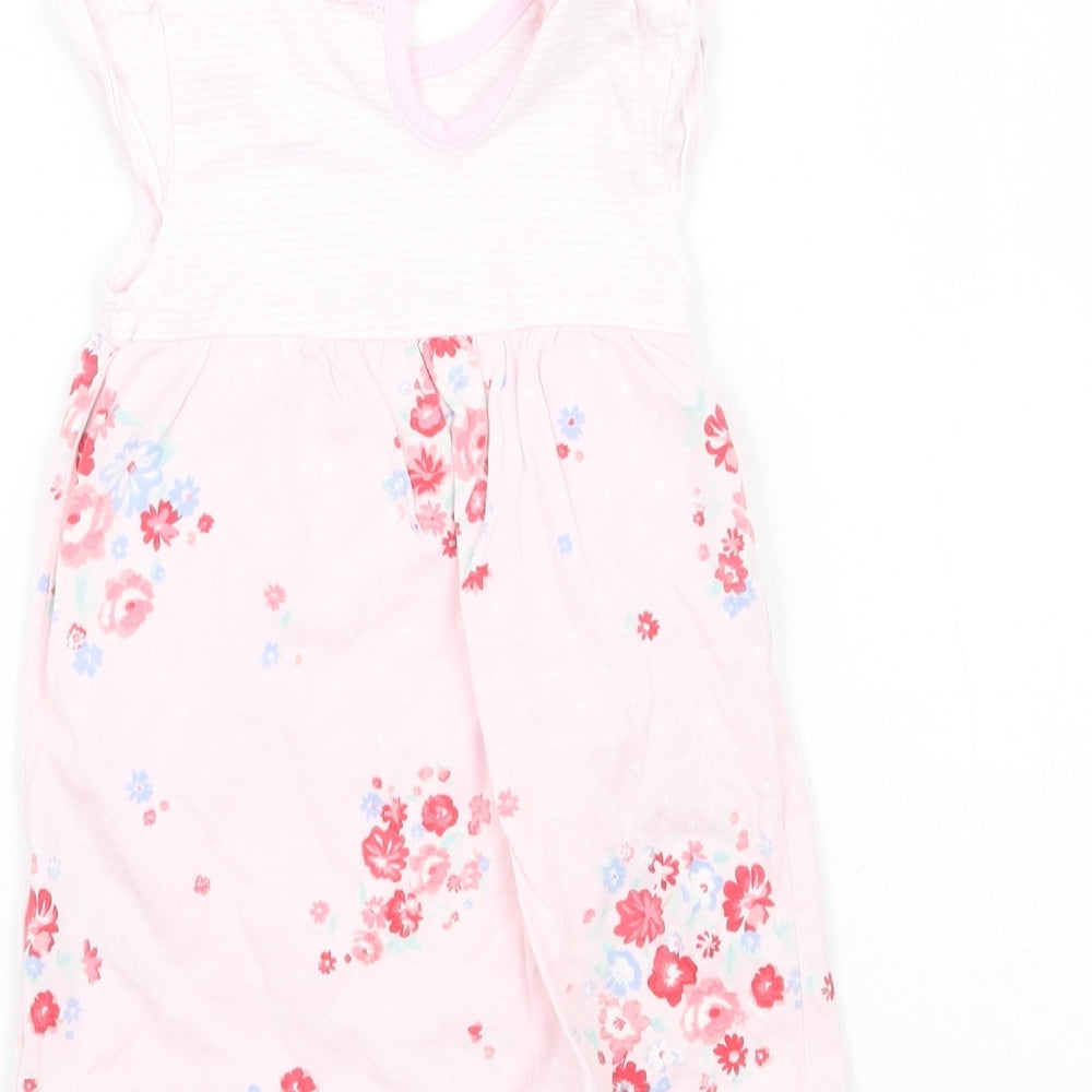 George Girls Pink Floral  Babygrow One-Piece Size 0-3 Months  - Bambi