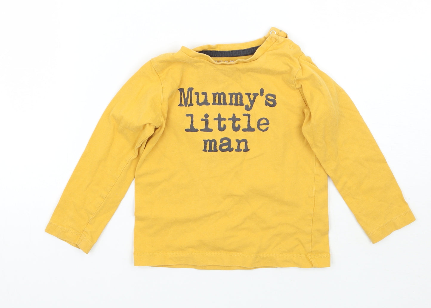 Nutmeg Boys Yellow   Basic T-Shirt Size 18-24 Months