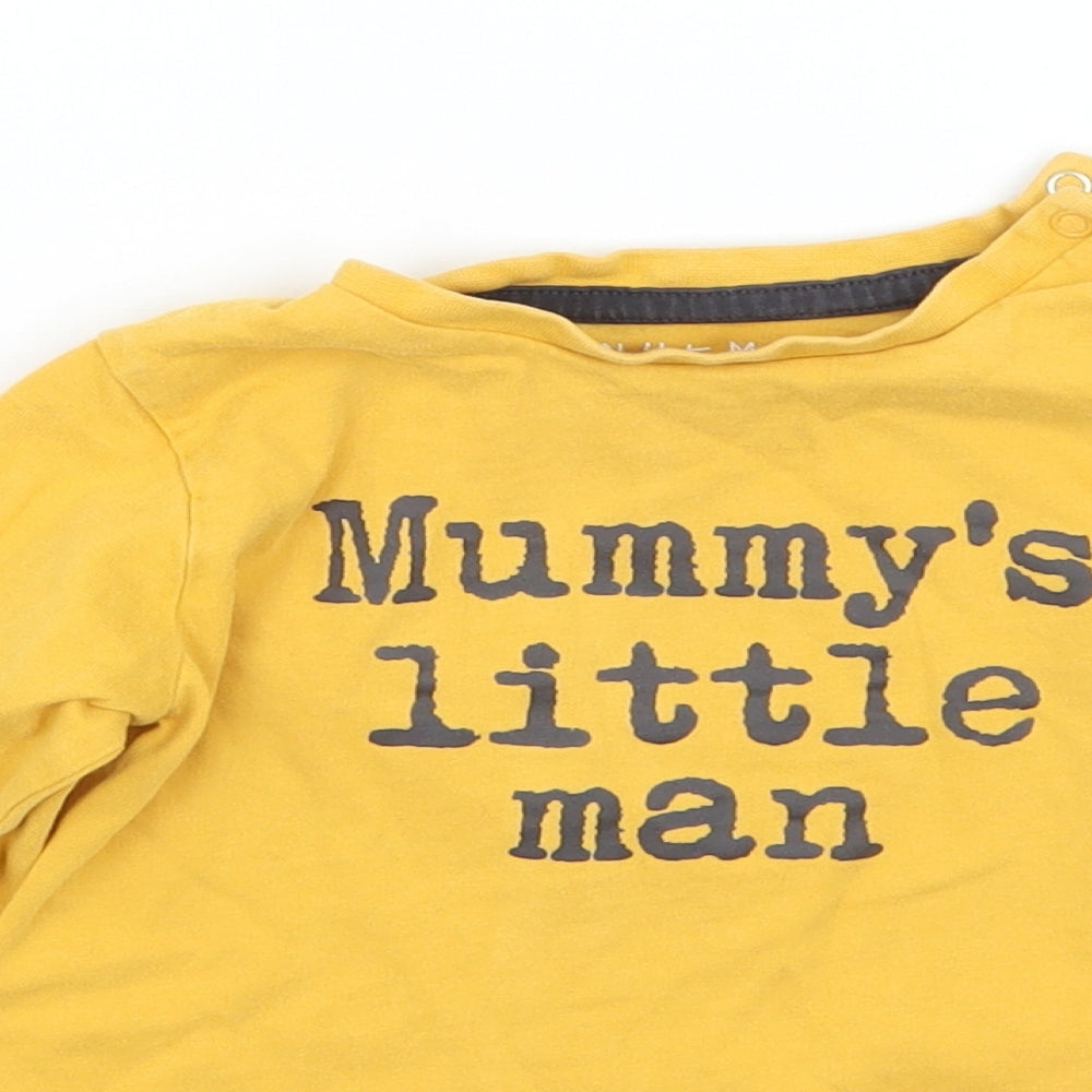 Nutmeg Boys Yellow   Basic T-Shirt Size 18-24 Months