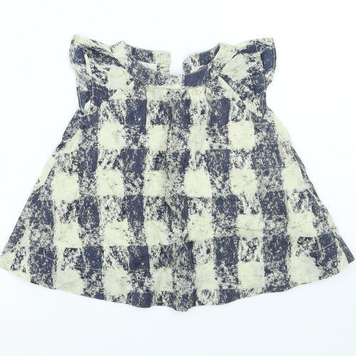 Gap Girls Blue Geometric  A-Line  Size 3-6 Months