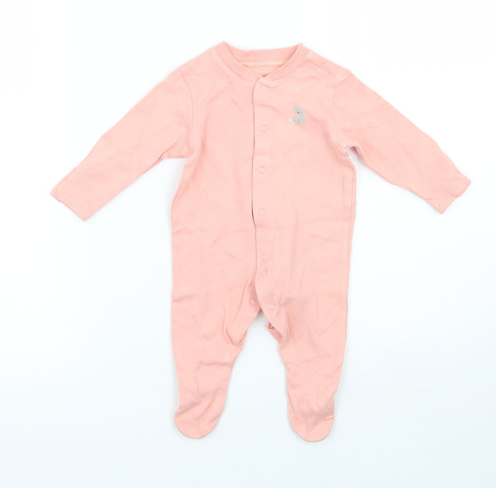 Marks and Spencer Girls Pink   Babygrow One-Piece Size 0-3 Months