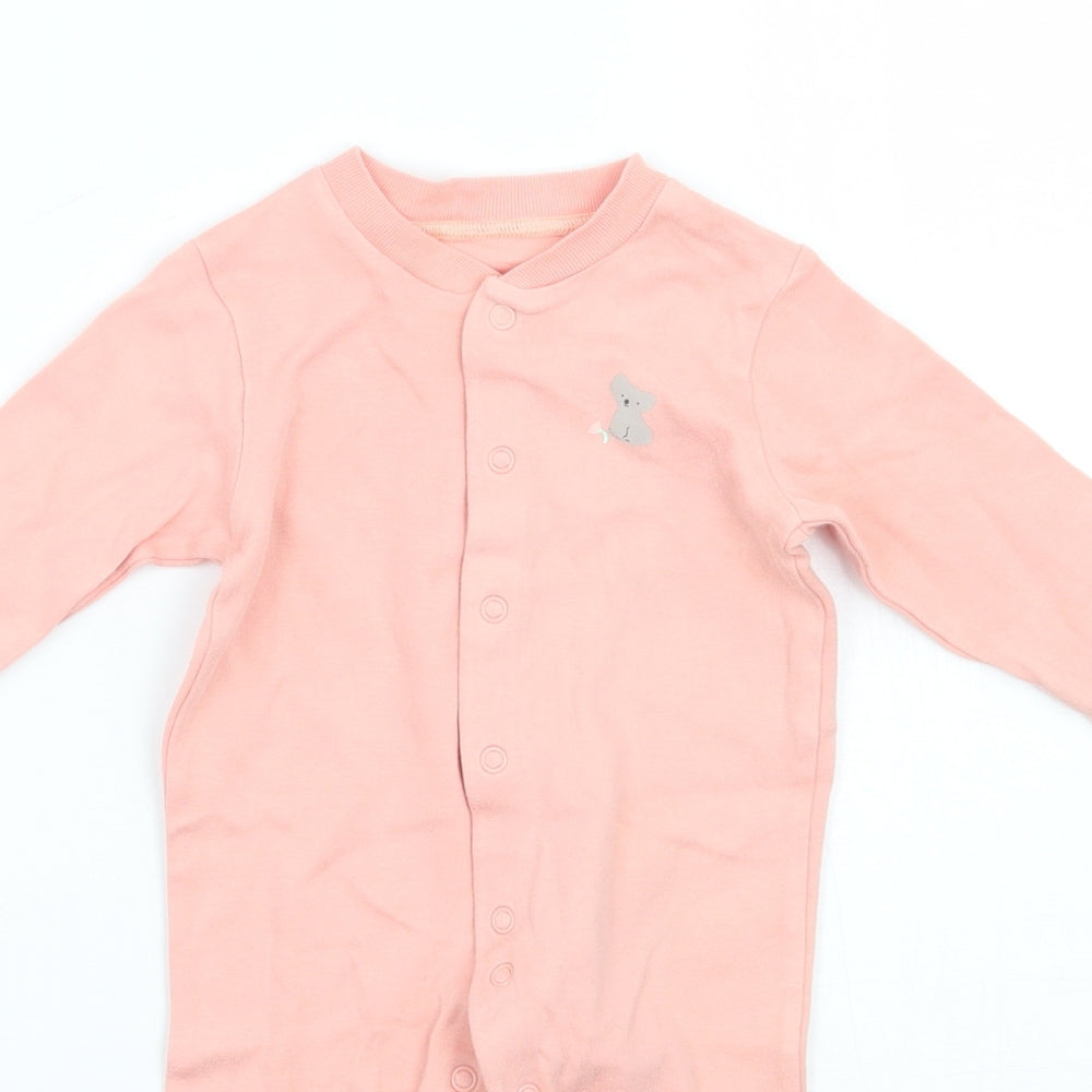 Marks and Spencer Girls Pink   Babygrow One-Piece Size 0-3 Months