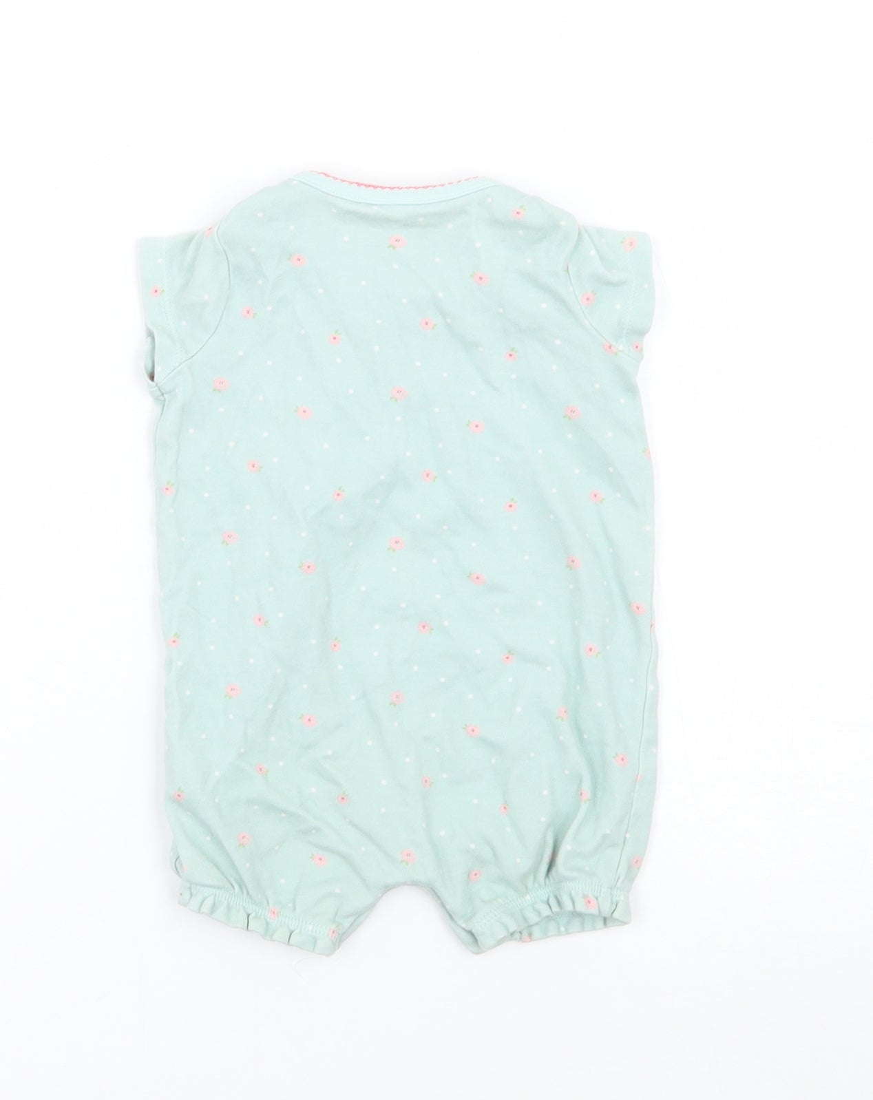 NEXT Girls Green Floral  Babygrow One-Piece Size 3-6 Months