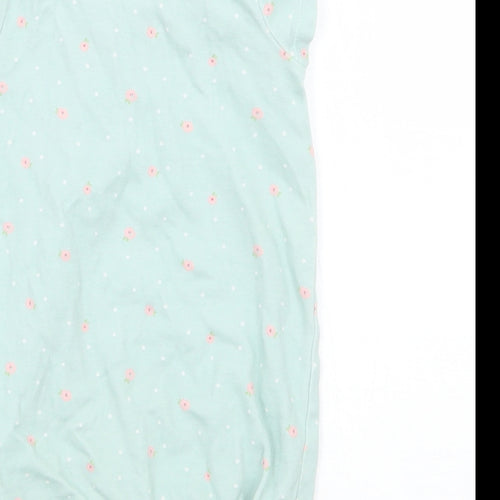 NEXT Girls Green Floral  Babygrow One-Piece Size 3-6 Months