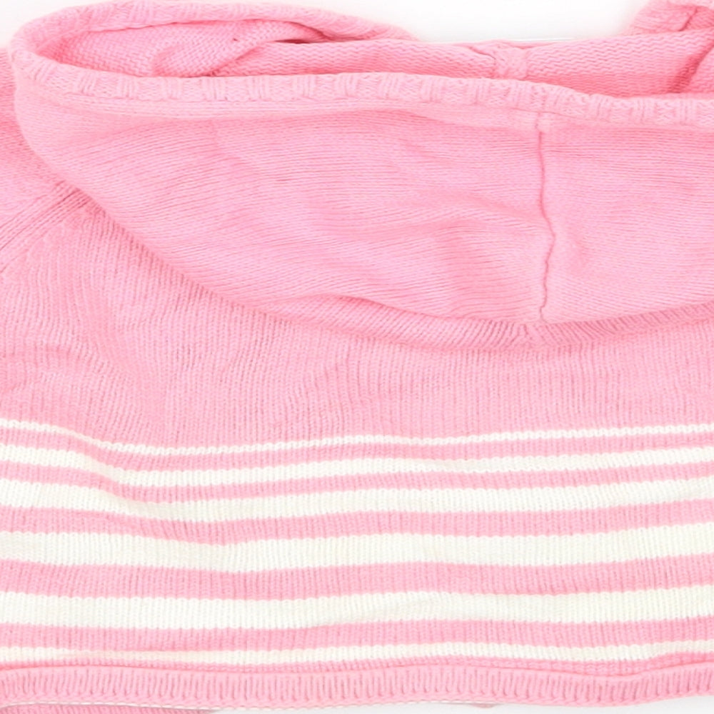 Girls Pink Striped  Jacket  Size 6-9 Months