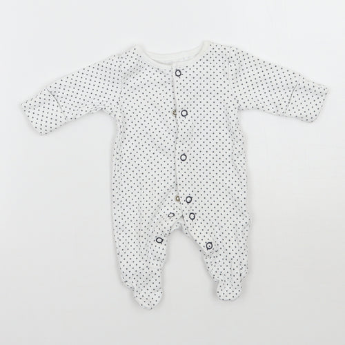 NEXT Baby White Geometric  Babygrow One-Piece Size Newborn  - Tiny baby