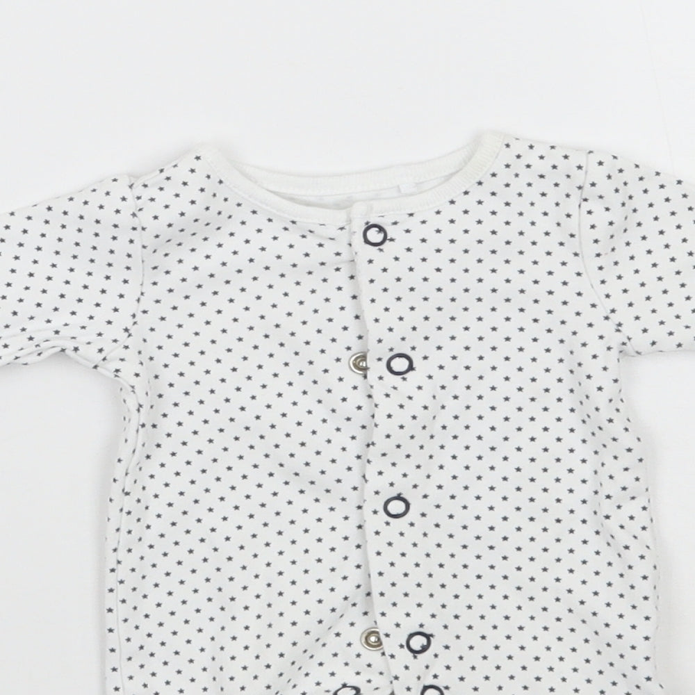 NEXT Baby White Geometric  Babygrow One-Piece Size Newborn  - Tiny baby